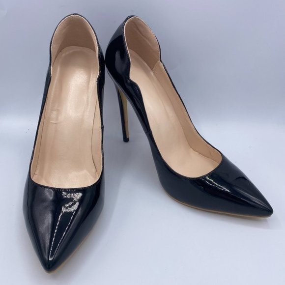 Shoes - Black Stiletto Pump Pointy Toe 4 in